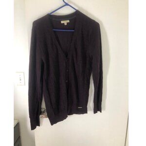 Burberry Buttoned Mens Purple Lightweight Cashmere Cardigan Sz Small